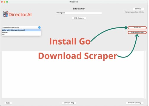 DirectorAI - Install Go and Download Scraper