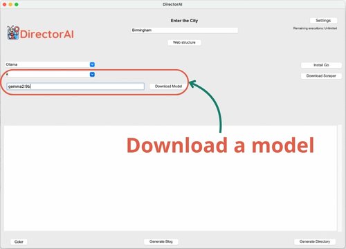 DirectorAI - Ollama - Download a model